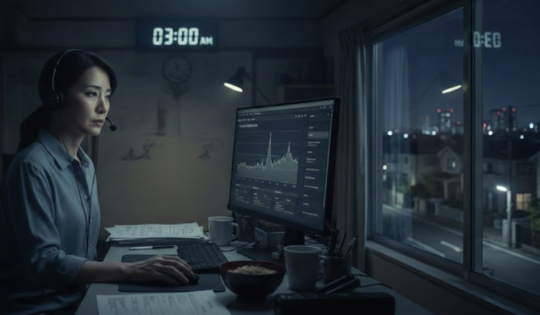 深夜3時にだけ増えるコール実績